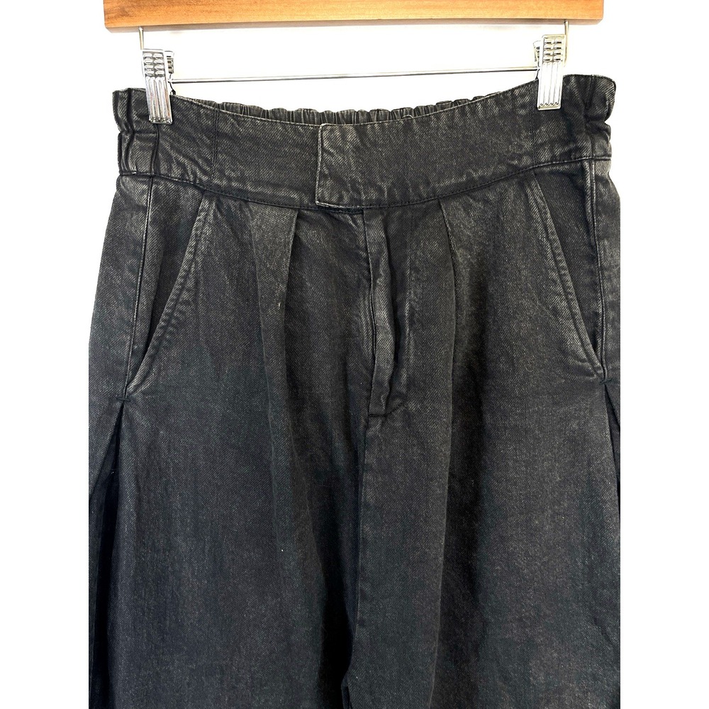 Free People Womens Cool Harbor Wide Leg Pleated Pants Size XS Black Barrel Boho - Picture 3 of 14